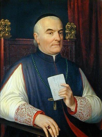 Porträtt av Monsignor Ferdinando Baldanzi, ärkebiskop av Siena av Antonio Marini