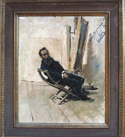 Porträtt av Emilio Sala av Antonio Munoz Degrain