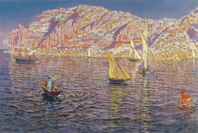 Utsikt över Palma de Mallorcabukten av Antonio Munoz Degrain