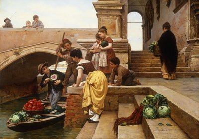 Unga venetianska försäljare, av Antonio Ermolao Paoletti