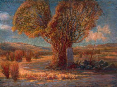 Caprera (Fallen), av Antonio Pasinetti (1863-1940), olja på duk, 70x95 cm. Italien, 1900-talet. av Antonio Pasinetti