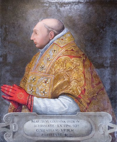 Porträtt av påven Martin V Colonna av Antonio Pisanello