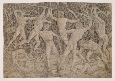 Battle of the Naken av Antonio Pollaiuolo