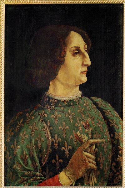 Galeazzo Maria Sforza (tempera på trä) av Antonio Pollaiuolo