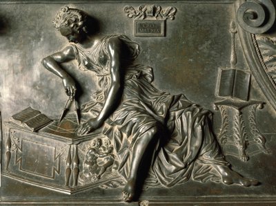 Geometri, detalj från graven av Sixtus IV av Antonio Pollaiuolo (1432-1498), brons, Peterskyrkan, Vatikanstaten av Antonio Pollaiuolo