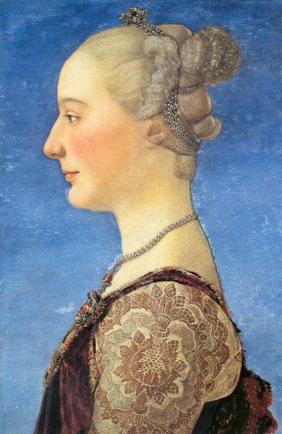 Porträtt av en ung kvinna, 1475 av Antonio Pollaiuolo