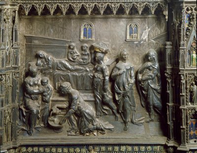 Johannes Döparens födelse. Silverrelief av Antonio Pollaiuolo