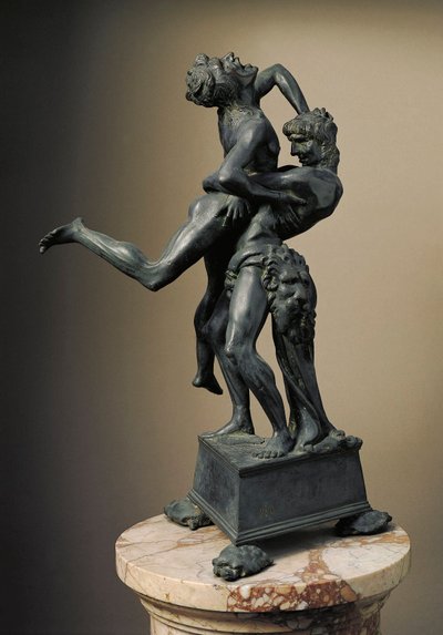 De tolv verken av Hercules: "" Herakles (Herkules) Lyft jätten Ante"" Bronsskulptur av Antonio Benci kallad Le Pollaiolo (Pollaiuolo) (1431-1498) 1475 Dim. 45 cm Museo del Bargello, Florens av Antonio Pollaiuolo