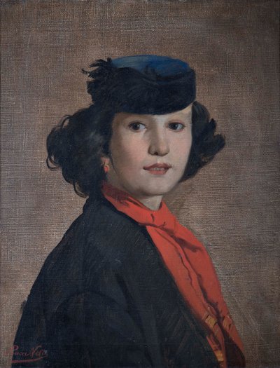 Porträtt av Nerina Badioli, ca 1866. av Antonio Puccinelli