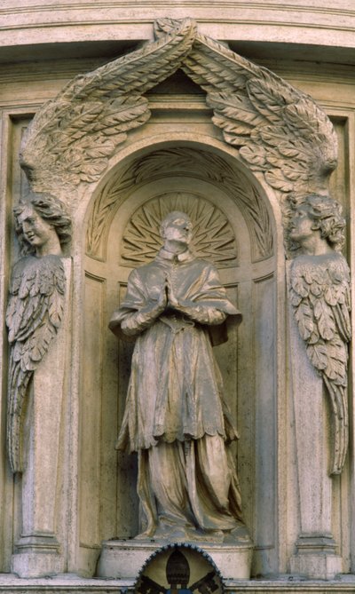St Carlo Borromeo i bön av Antonio Raggi