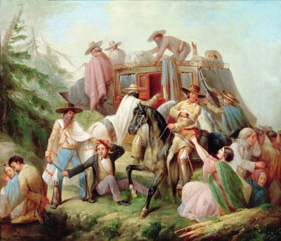 Attack på en diligens av briganders av Antonio Serrano