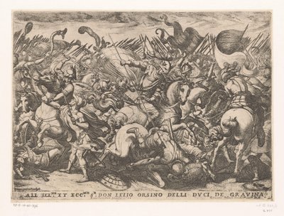 Kavalleri och infanteri i strid Battle Scenes (serie 3) (serietitel) av Antonio Tempesta
