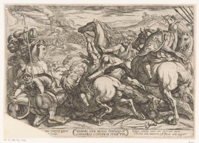 Israeliterna besegrades av kanaanéerna eftersom de var olydiga mot Mose Hebrael sine Moysis iperio cv cananaels congressi fundutur (titel på objekt) Gamla testamentets stridsscener (serietitel) av Antonio Tempesta