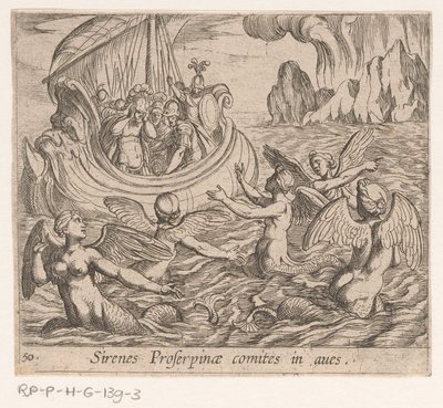 Av sirenen Proserpinas sirener Räkna fåglarna (titel på objekt) Metamorfoseon eller transformationer (serietitel) Metamorfosen van Ovidius (serietitel) av Antonio Tempesta