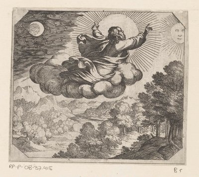 Gud skapar solen, månen och stjärnorna The Creation (serietitel) av Antonio Tempesta