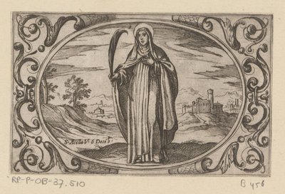H. Asella Romeinse martelaressen (serietitel) Imagini di moltes vergini Rom i martyrskap (serietitel) av Antonio Tempesta