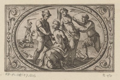 H. Licidia i H. Margarita Romeinse martelaressen (serietitel) Imagini di moltes vergini Rom nel martirio (serietitel) av Antonio Tempesta