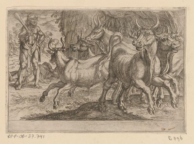 Herkules och boskapen i Geryon The Twelve Labours of Hercules (serietitel) av Antonio Tempesta