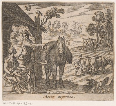 Silveråldern Aetas argentea (titel på objekt) Metamorphoseon sive transformationum (serietitel) Metamorphoses of Ovid (serietitel) av Antonio Tempesta