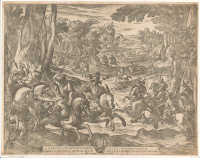 Lejonjakt av Antonio Tempesta