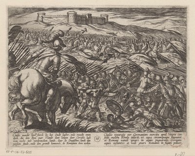 Julius Civilis översvämmer landet med vallar De bataviska krigen mot romarna (serietitel) Batavorum cum Romanis Bellum (serietitel) av Antonio Tempesta