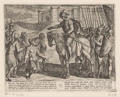 Män från fästningen överlämnar sig till Julius Civilis De bataviska krigen mot romarna (serietitel) Batavorum cum Romanis Bellum (serietitel) av Antonio Tempesta