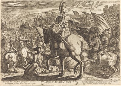 Moses får den hebreiska armén att marschera mot etiopierna av Antonio Tempesta