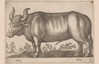 Runda Vres/ Vro (titel på objekt) Djur och mytiska varelser (serietitel) Nova raccolta de li animali piu curiosi del mondo (serietitel) av Antonio Tempesta