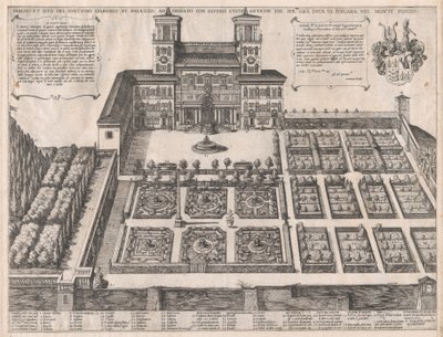 Mirror of Roman Magnificence: Monte Pincio Palace and Gardens, mitten ..., mitten till slutet av 1500-talet. av Antonio Tempesta
