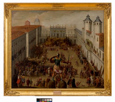 Turnering på Piazza del Castello, Turin, 1620 av Antonio Tempesta
