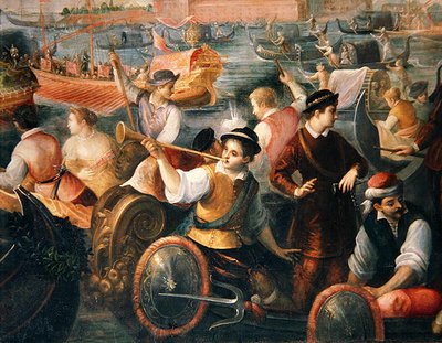 Catarino Cornaros avskiljning i Venedig 1489 (detalj av 307885) av Antonio Vassilacchi