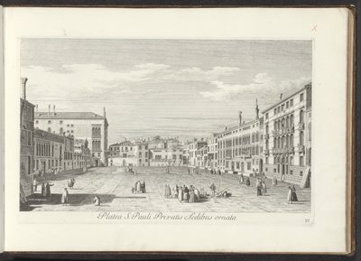 Utsikt över Campo San Polo i Venedig St. Paul