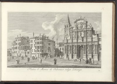 Utsikt över Campo Santa Maria Zobenigo te Venetië Område av S. Rocchi med samma tempel och skola (titel på objekt) Gezichten op bugemenen en pleinen in Venetië (serietitel) Den mest kända utsikten över staden Venedig, från Antoniuskanalens 38:e panel, expr av Antonio Visentini