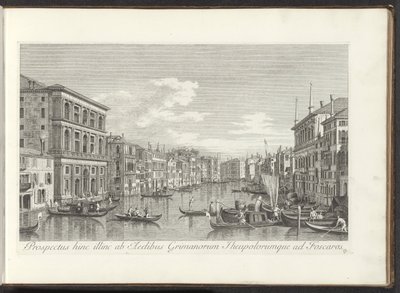 Utsikt över Canal Grande, Palazzo Grimani och Ca