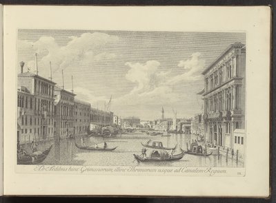 Se på Canal Grande och Palazzo Vendramin-Calergi i Venedig Från Grimanernas hus på denna sida, på tronernas, så långt som till Royal Canal (titel på objektet) Den mest kända utsikten över staden Venedig, från Antoniuskanalen 38 paneler tryckta på luft av A av Antonio Visentini