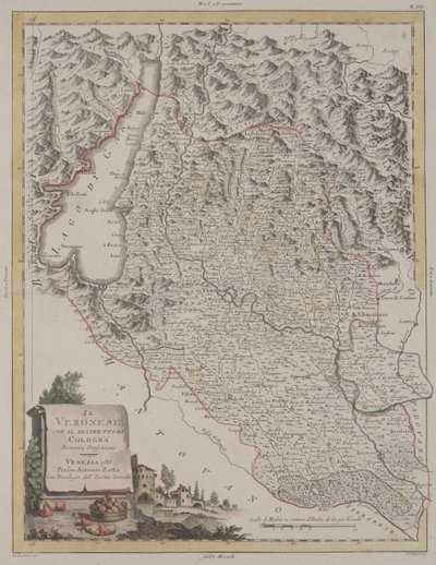 Regionen Verona med distriktet Köln, 1783 av Antonio Zatta