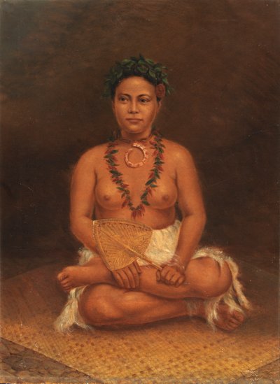 Samoansk kvinna, ca. 1890-1899. av Antonio Zeno Shindler