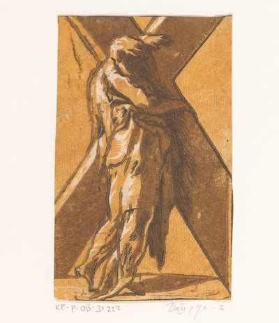 Sankt Andreas Kristus och de tolv apostlarna (serietitel) av Antonio da Trento (attributed to)