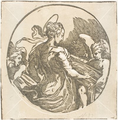 Heliga Cecilia av Antonio da Trento