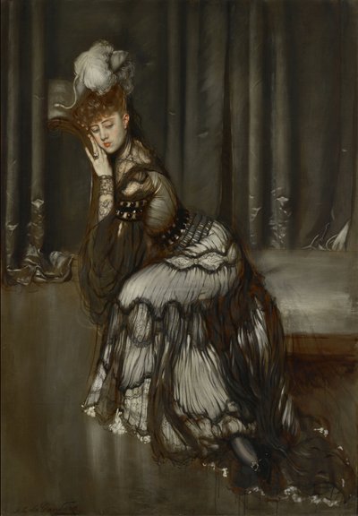 Porträtt av Madame Salvator målning av Antonio la Gandara (1861-1917) av Antonio de la Gandara