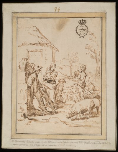 Scenen med herden av Antonio del Castillo y Saavedra