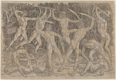 Battle of the Naken av Antonio Pollaiuolo