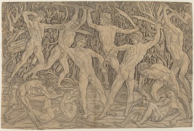 Battle of the Naken av Antonio Pollaiuolo