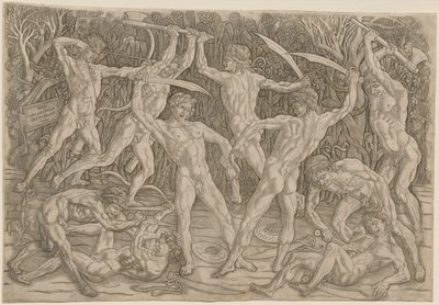 Battle of the Naken av Antonio Pollaiuolo