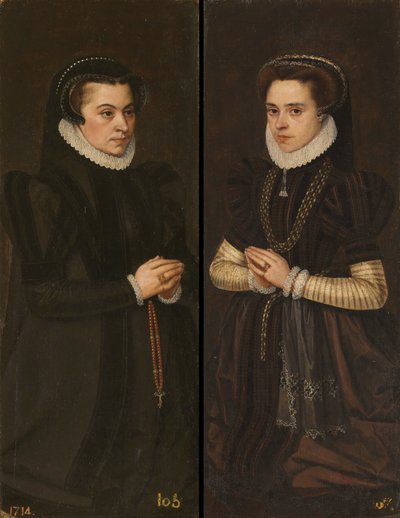Margareta av Parma och Maria av Portugal, maka till Alexander Farnese av Antonis Mor