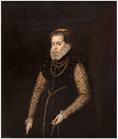 Spanska:  La dama de las cadenas de oro Damen med guldkedjor av Antonis Mor