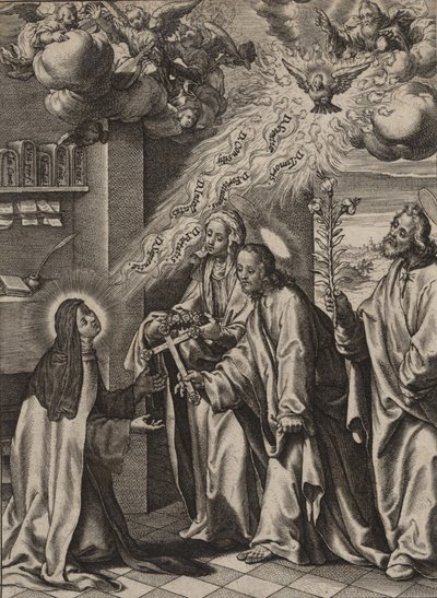 The Vision of St. Theresa, 1570-1604. av Antonius Wierix