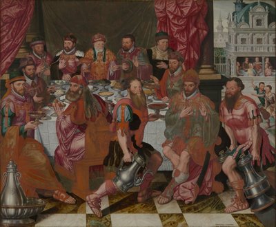 Bankett för rådsmedlemmarna i Rådhuset, 1574. av Antoon Claeissens