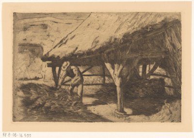 Gård med hölada (originaltitel) av Antoon Derkinderen