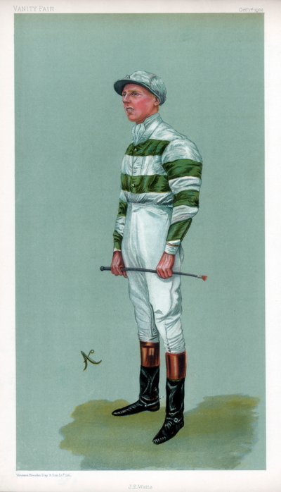 John Evelyn Watts, brittisk jockey, 1903. av Ao